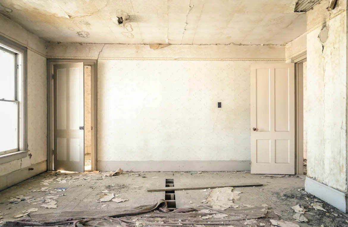 Waste disposal crew managing a cleanout project in South Fulton